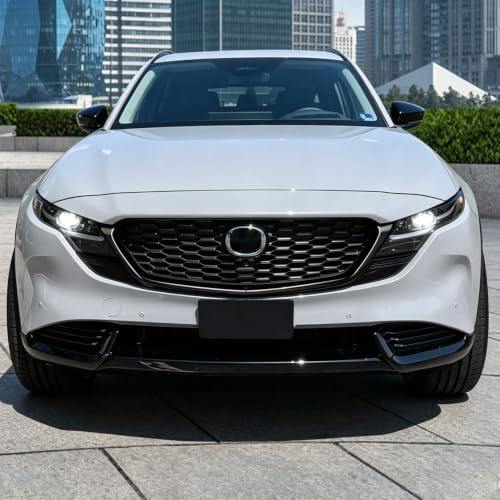 Image of HIGH FLYING for Mazda CX-30 CX30 2019 2020 2021 Exterior Accessories Car Front Grille Inserts Cover Molding Plastic 2pcs (CX-5 2026+ Glossy Black)