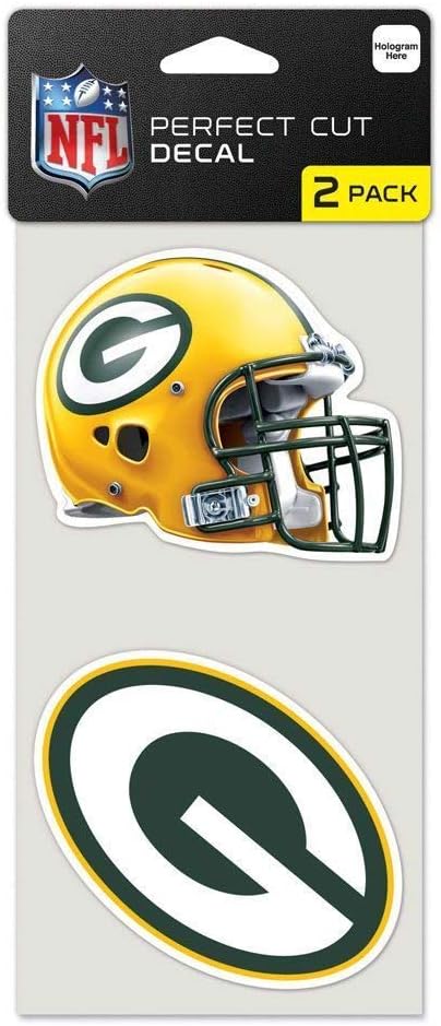 NFL Green Bay Packers 47568011 Perfect Cut Decal (Set of 2), 4" x 4" - Image 3