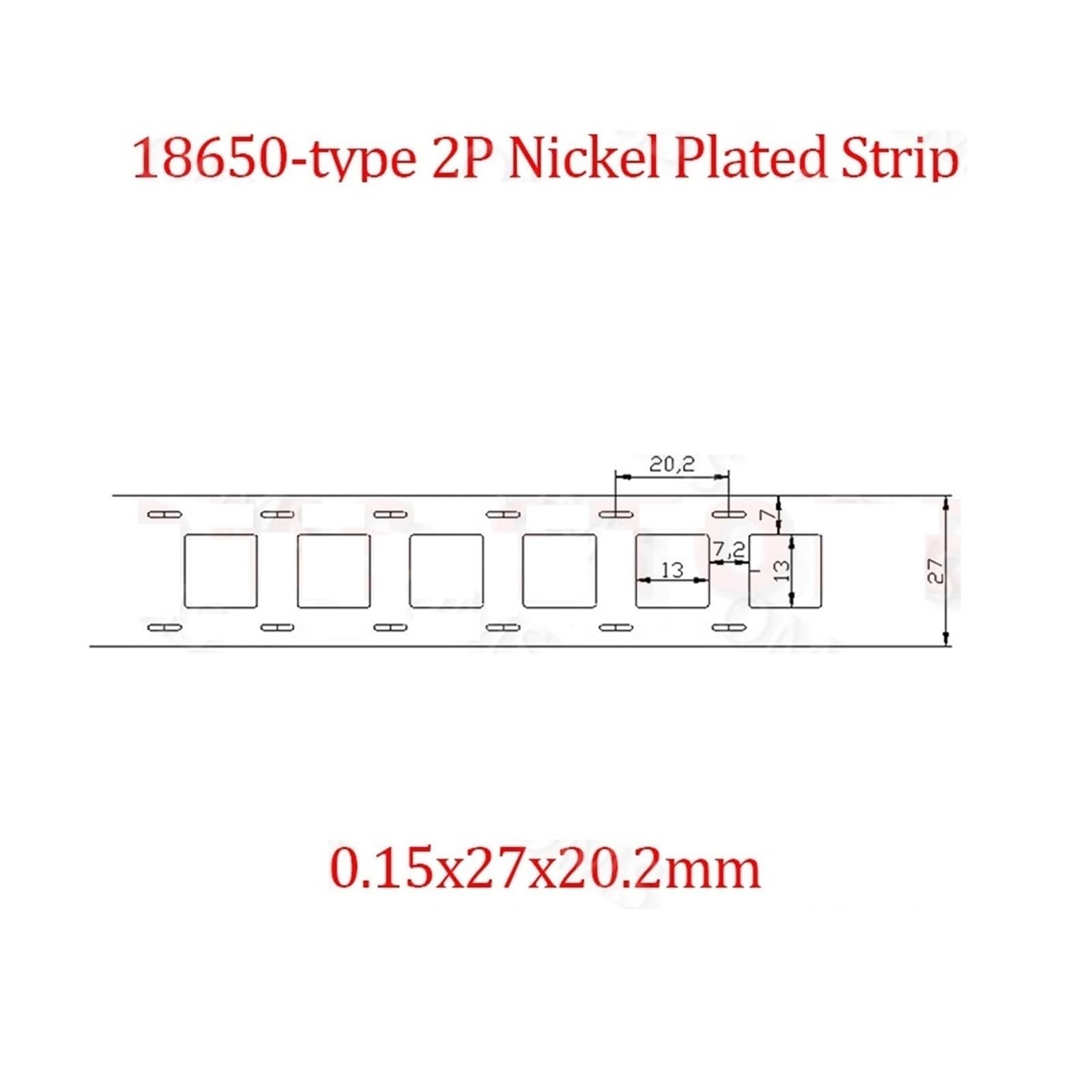 Nickel-Plated Steel Strip 2M 0,15mm Dicke 20,2mm 2P/3P/4P/5P/6P Vernickelt stahl Streifen Nickel Blatt Verbindung Stück for 18650 Batterien Spot Schweißen(2P 0.15x27x20.2mm,1M)