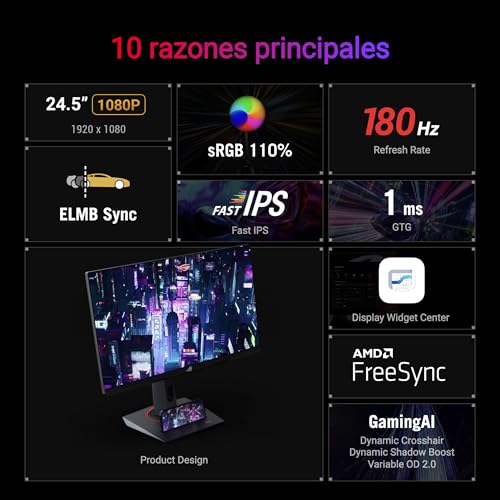 Monitor gaming ASUS ROG Strix XG259CS ideal para streamers con soporte de trípode 3