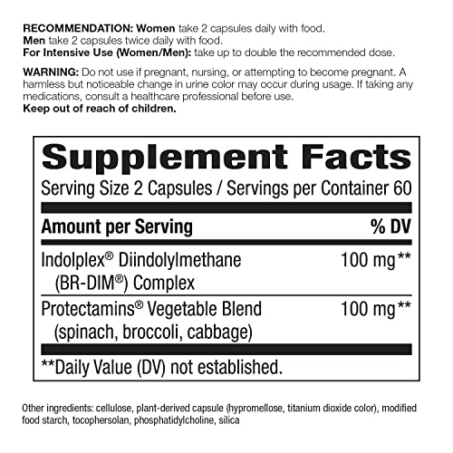 Nature's Way Dim-Plus, Diindolylmethane Vegetarian Capsules, 120 Capsules (Packaging May Vary)