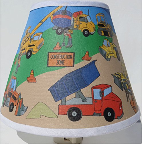 Construction Trucks LED Auto Dusk to Dawn Sensor Children's Night Lights for Boys Nursery, Bathroom, and Bedroom Wall Decor