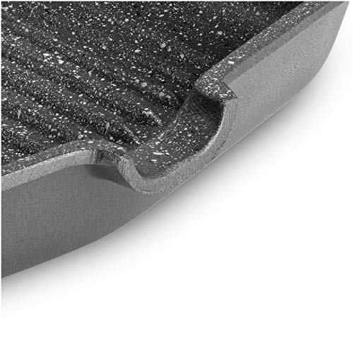 Lagostina Griglia antiaderente speciale, alluminio pressofuso, grigio, 24 x 36 cm - immagine 4