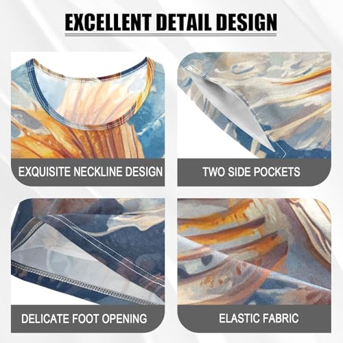 ALAZA Nautical Fish Pajama Set Short Sleeve Sleepwear Soft Lounge Nightwear4