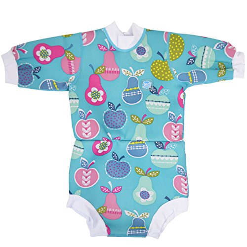 Splash About Happy Nappy - Traje de neopreno para niños, color Azul (Tutti Frutti), talla 24+ meses/XXL