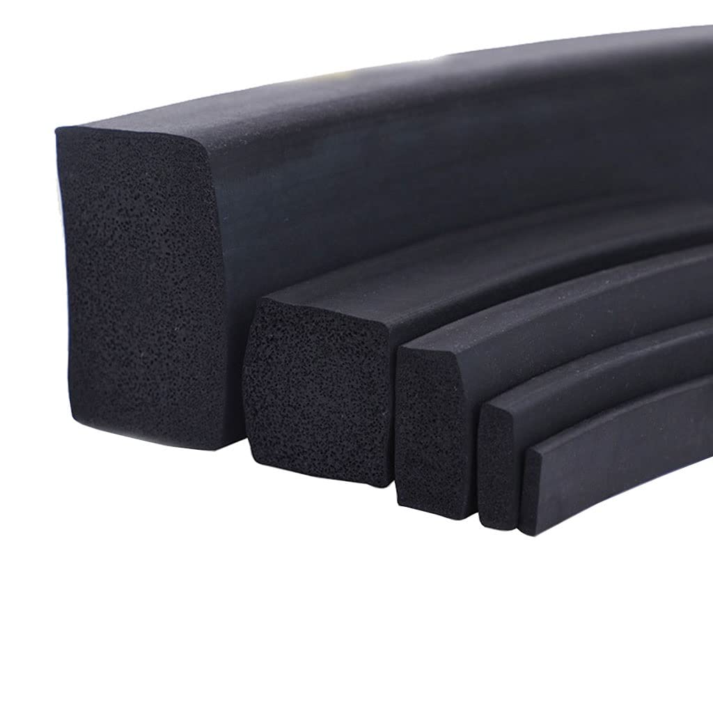 Silikonowa taśma uszczelniająca z pianki, Gumowa taśma uszczelniająca EPDM do okna drzwi szafki, płaska, 1 metr, wiele rozmiarów(10mm x 40mm)