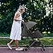 Rollingsurfer Lightweight Baby Stroller, Compact Travel Stroller with Retractable Foot Cover & Sleep Shade, One Hand Fold Stroller, Toddler Pushchair Adjustable Seat for Airplane 0-36 Months