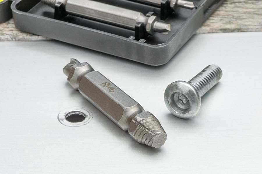 Gunpla 6-Piece HSS Screw Extractor Set – Broken Bolt Remover For Damaged, Rusted, Or Stripped Screws (3-12mm), Includes Storage Case