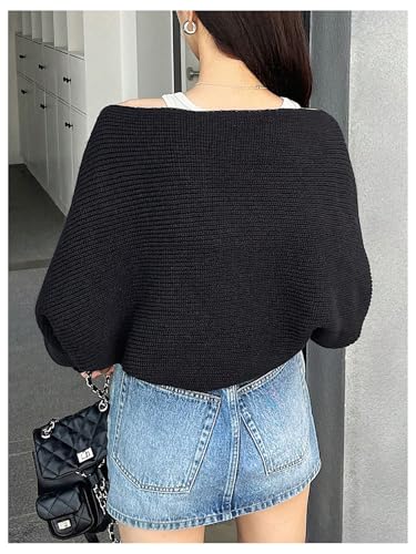 Image of SweatyRocks Women's Open Front Cropped Cardigan Long Sleeve Bolero Shrug Sweater