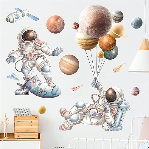Vinilos Decorativos Astronautas Cielo Estrellado 30x90 cm miniatura 2