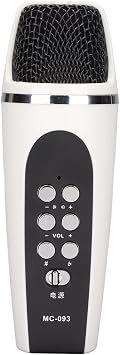 Portable Microphone, Mc-093 Mini Microphone Internet Celebrity Live Broadcast Voice Changer Microphone for Mobile Phone Computer, Kids Handheld Microphone Christmas Gift, for Karaoke Live Streaming