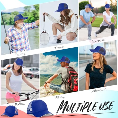 Image of Didaey 50 Pcs Blank Trucker Hats Bulk Unisex Sublimation Hat Baseball Cap Trucker Cap with Adjustable Snapback for Men Women