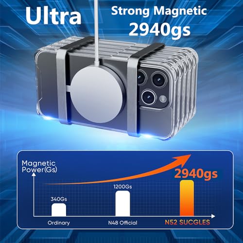 2024-New-for-iPhone-14-CaseiPhone-13-Case-with-MagSafe-Strongest-Magnet-Shockproof-Military-Grade-Protection-Non-Yellowing-Slim-Phone-Case-Mag-Safe-Thin-Cover-for-Apple-61-Magnetic-Black