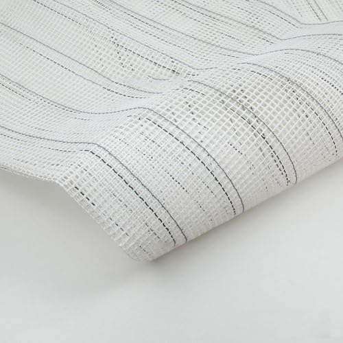 Lienzo de malla con gancho de pestillo en blanco para hacer tapetes, decoración del hogar, proyectos de manualidades, compatible con barra de ranura y mango de madera (50 x 100 cm)