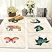 Nappe série Animal Vintage Nappe Coton Lin imprimé napperon résistant à la Chaleur napperon Lavable 42x32cm MG 6 pièces