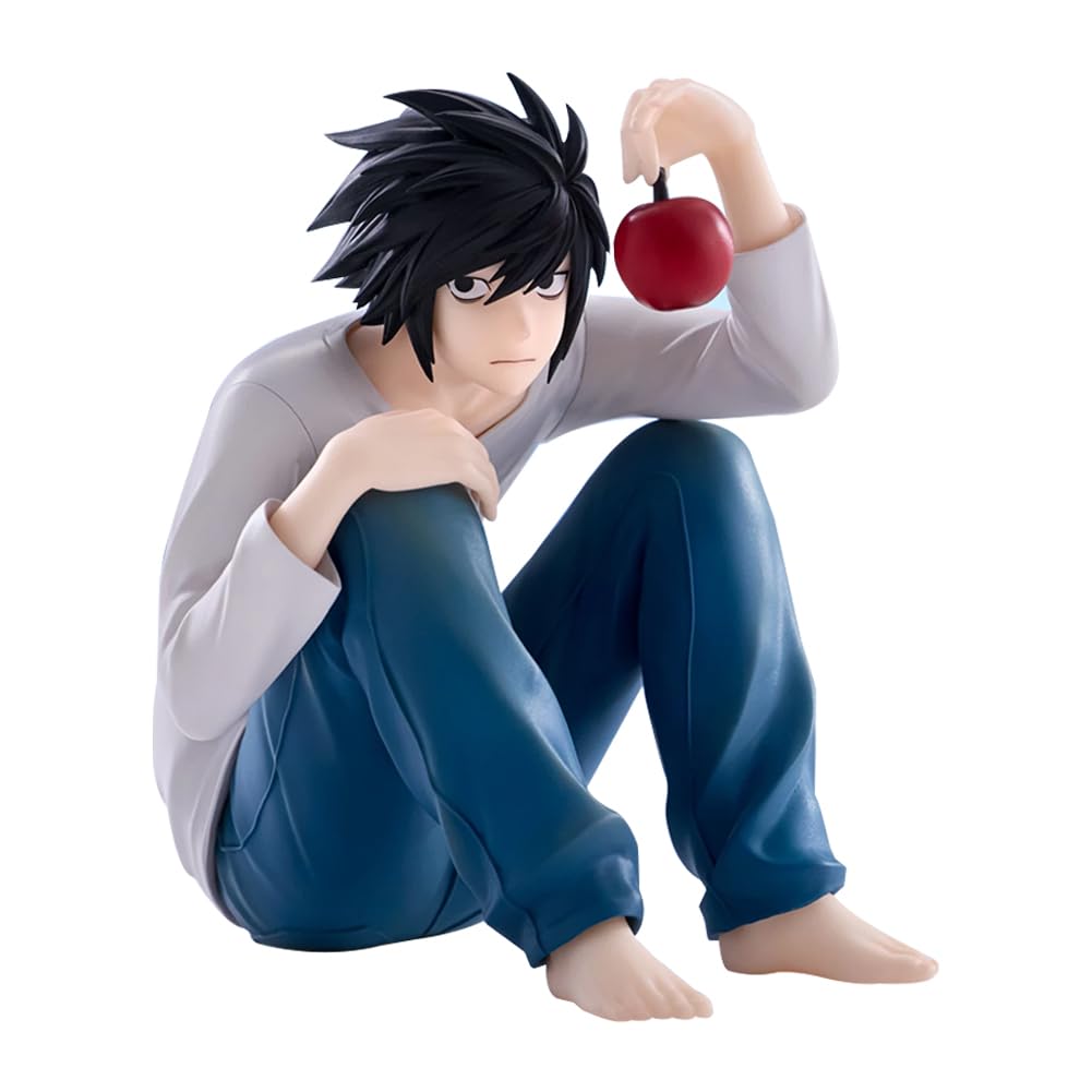 L Lawliet Figure 10CM Seated Anime PVC Desktop Collectible Statue