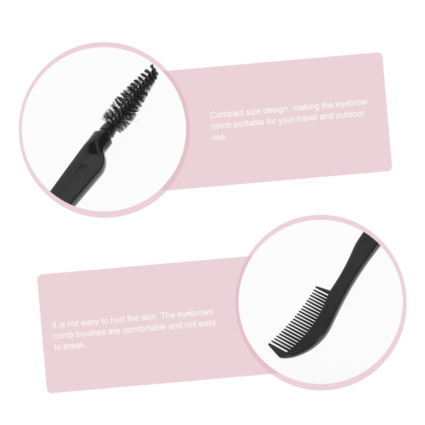 SOESFOUFU Double-headed Eyebrow Brush Eyelash Comb 2-in-1 Makeup Tool Lash Shaper Portable Beauty Tool 10pcs Set