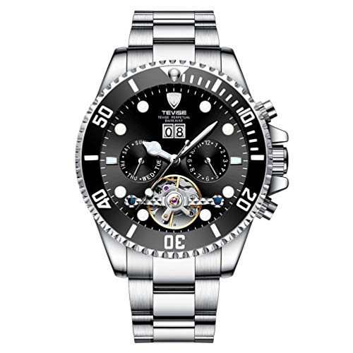 Preisvergleich Produktbild Gute Armbanduhr Herren Schwarz Uhr Uhren Auto Mechanisch Luxury Uhr