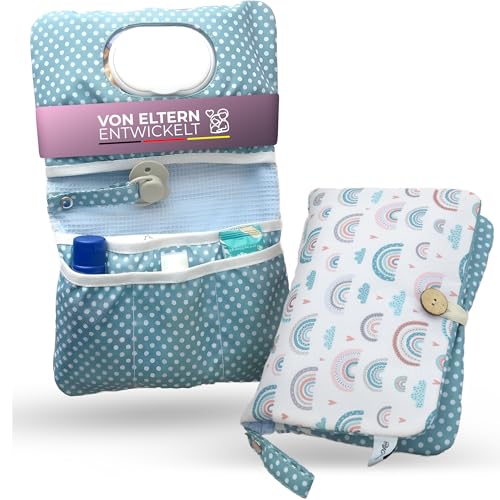 ShiciMici® kleine Windeltasche für unterwegs | Wickeltisch Organizer | Wickeltasche Organizer | Baby Wickelorganizer mit viel Platz für Mamas und Papas | praktische Kinderwagentasche