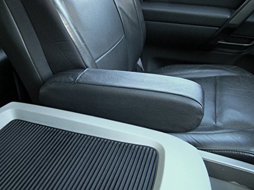 RedlineGoods seat armrest Covers Compatible with Nissan Titan 2004-15. Tailor Made - not Universal. Genuine top-Grade Italian Gray Leather with Black Thread