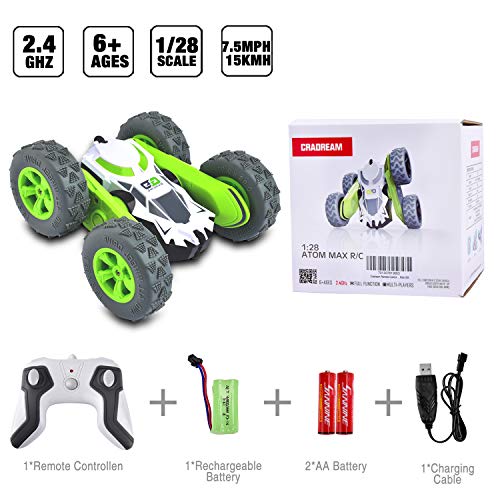 RC Stunt Car , Remote Control Car 360°Flips Double Sided Rotating Vehicles , 2.4GHz 1:28 Super Off-Road Toys Christmas Birthday Gifts for Boys Girls Kids 5 6 7 8 9 10 12 Years Old
