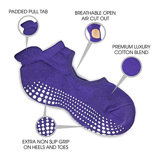 Image of LA ACTIVE Non Slip Yoga Grip Socks - Barre Ballet Pilates Athletic Socks for Men and Women