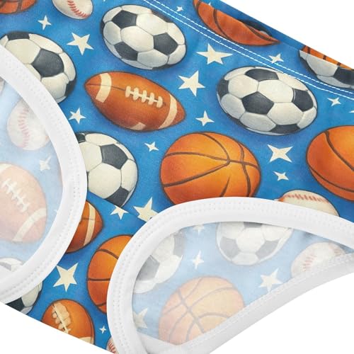 Joisal Cute Footballs Basketballs Blue Toddler Underwear Floral 2t Cotton Girl Panties Cute Bright Briefs Undies Kids4