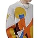 Aelfric Eden Graphic Sweaters Color Blocking Cat Sweater Vintage Oversized Crewneck Knit Pullover Christmas Tops Apricot