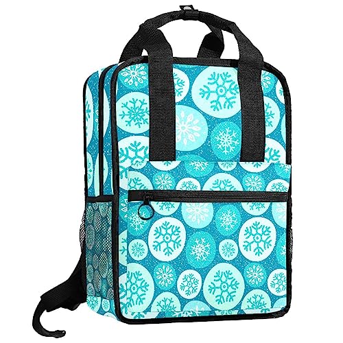 Cartable pour filles et garçons bleu multicolore de taille 14x10.2x4.7 in