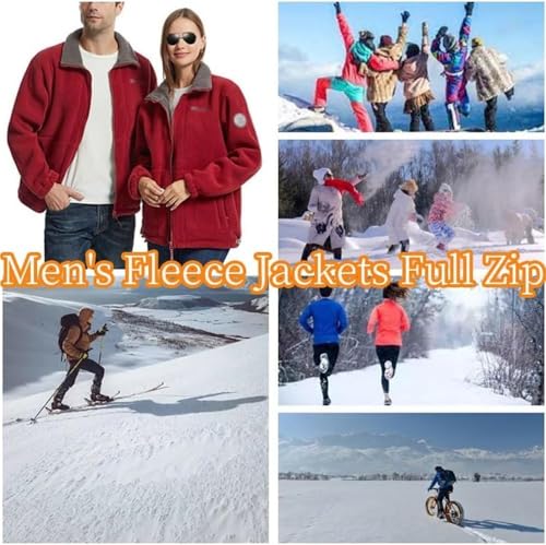 Unisex Double-Layer Padded Warm Jacket, Winter Ultra-Warm Sherpa Jacket, Men's Full-Zip Polar 360 Fleece Jackets with Pockets3