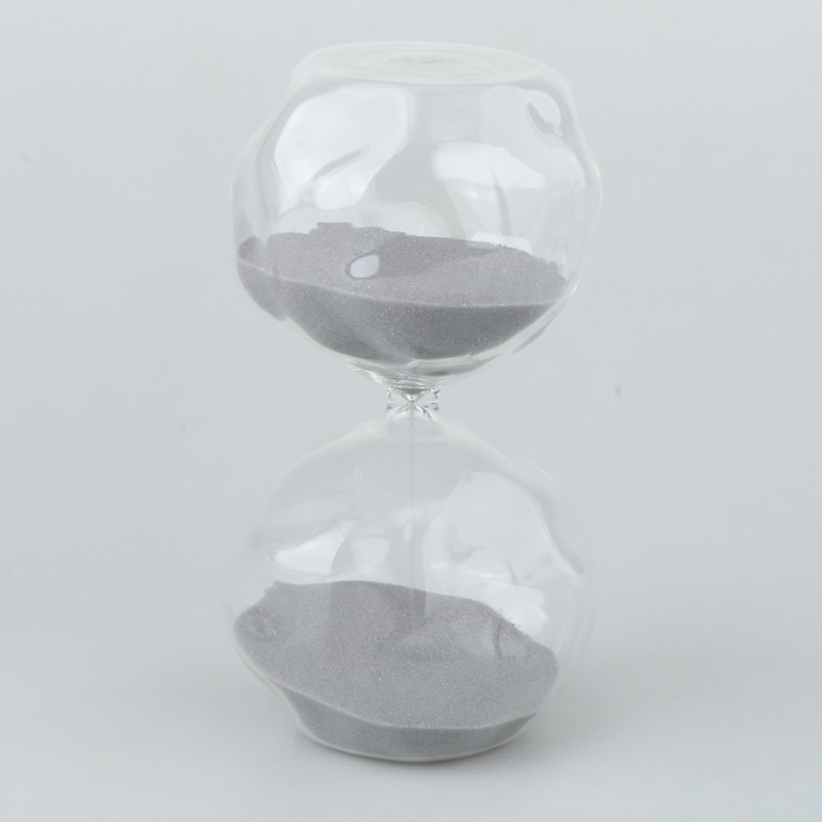 Reloj de Arena de Cristal con Cronómetro, Accesorio Decorativo Y Creativo, Ideal para La Oficina, Sala de Estar, Cocina Y Dormitorio, GRIS, tal como se describe