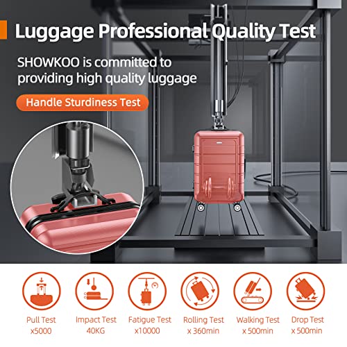 SHOWKOO Luggage Sets Expandable 100% PC Durable Suitcase Sets Double Wheels TSA Lock Rose Gold 3pcs by SHOWKOO - Image 7