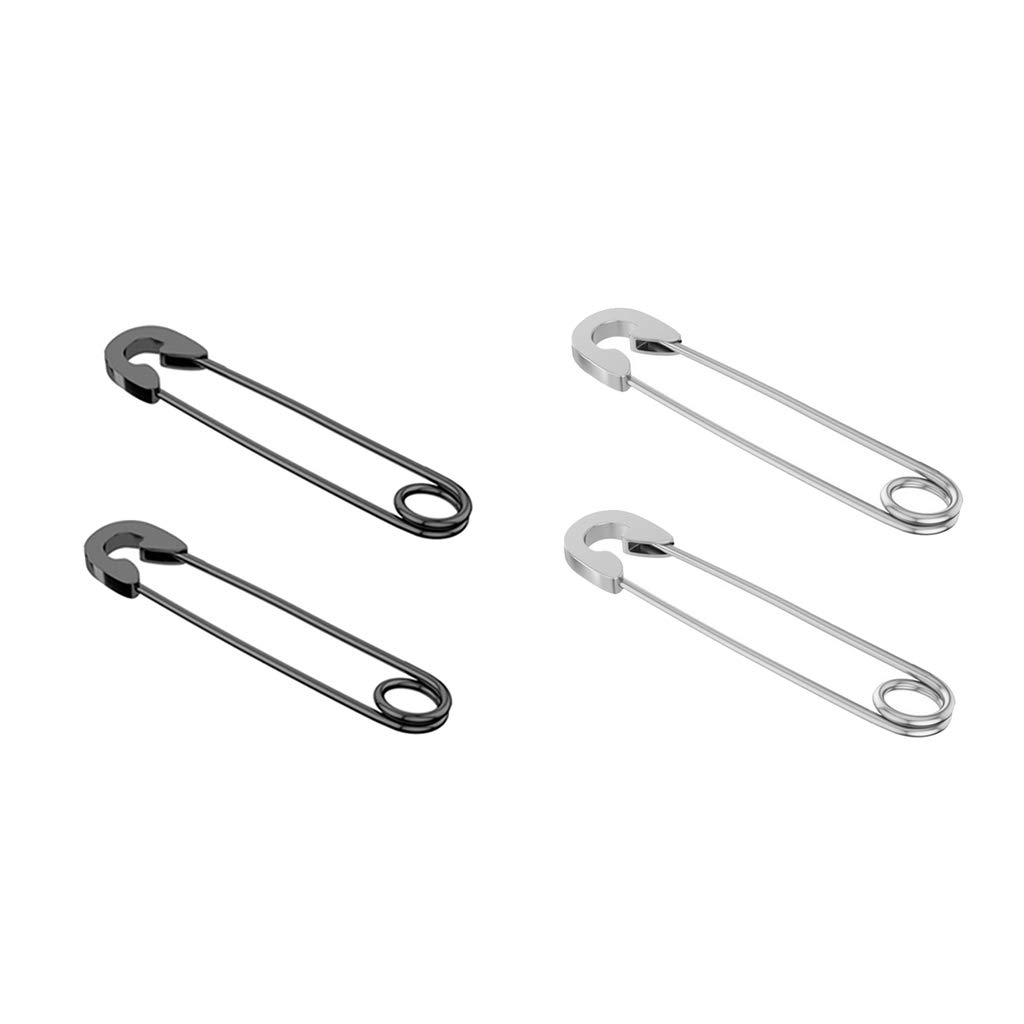 rockible 2 Paires de Boucles d'oreilles en épingle à Nourrice Rétro en Acier Inoxydable