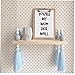 AYRSJCL 1Pc Bleu Nordique Style Perles étagères en Bois coloré avec Tassel Enfants Chambre d'enfant Vêtements Afficher Magasin Bardeau Décor Mur Stand