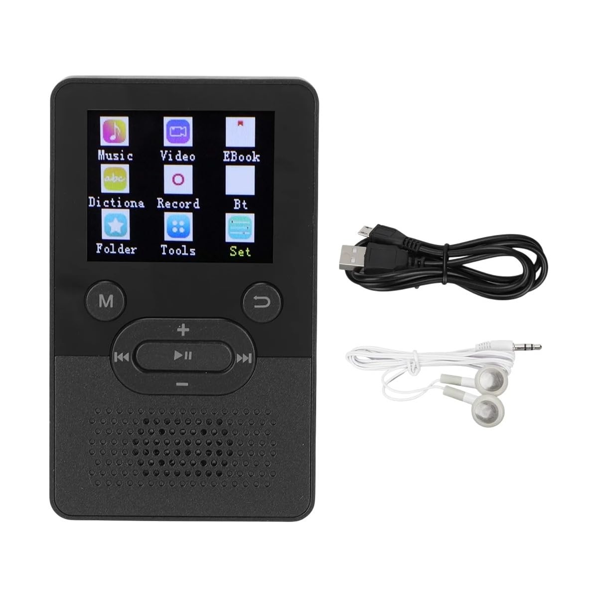 New 2026 MP3 Music Player 1 8 Inch Color Screen ABS 8H Music Playback Time T9 Supports Memory