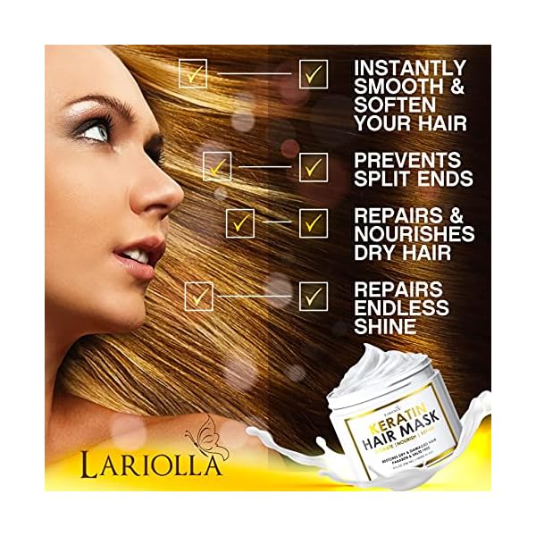 Keratin-Hair-Mask-Repairs-Dry-Damaged-Hair-Professional-Keratin-Hair-Treatment-with-Avocado-Oil-Aloe-Vera-Vitamin-E-Made-in-Usa-Effective-Keratin-Complex-Anti-Frizz Keratin Hair Mask - Repairs Dry & Damaged Hair - Professional Keratin Hair Treatment with Avocado Oil - Aloe Vera - Vitamin E - Made in Usa- Effective Keratin Complex - Anti Frizz