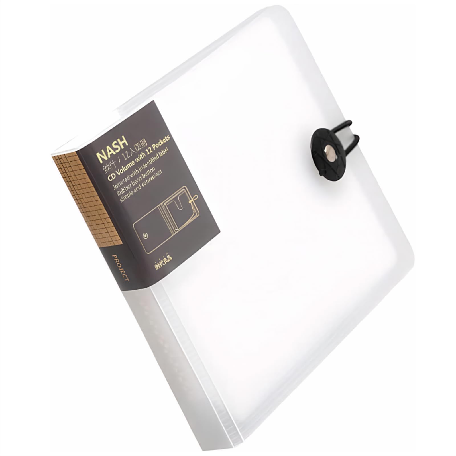 Milisten 12 Capacity CD/DVD Case CD Holder Portable CD DVD Wallet Case CD Storage Bag for Car, Home & Travel Storage, Translucent White