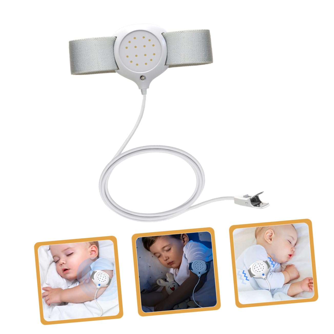 Alarme Énurésie Nocturne Vibration Forte pour Garçons Capteur D'urine Abs pour Apprentissage Propreté Couleur Aléatoire et Garçon et Filles en Sommeil Profond