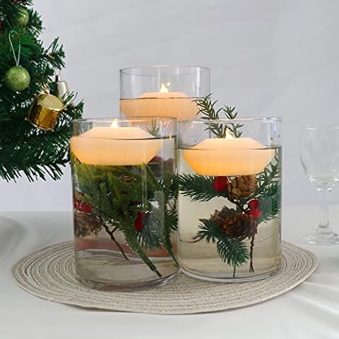 ARDUX LED Floating Candles, 3-inch Wax Waterproof Candle Tealight Night Light Flameless Candle with Battery-Powered for Wedding Party Decoration (Pack of 4) (Warm White) Cover