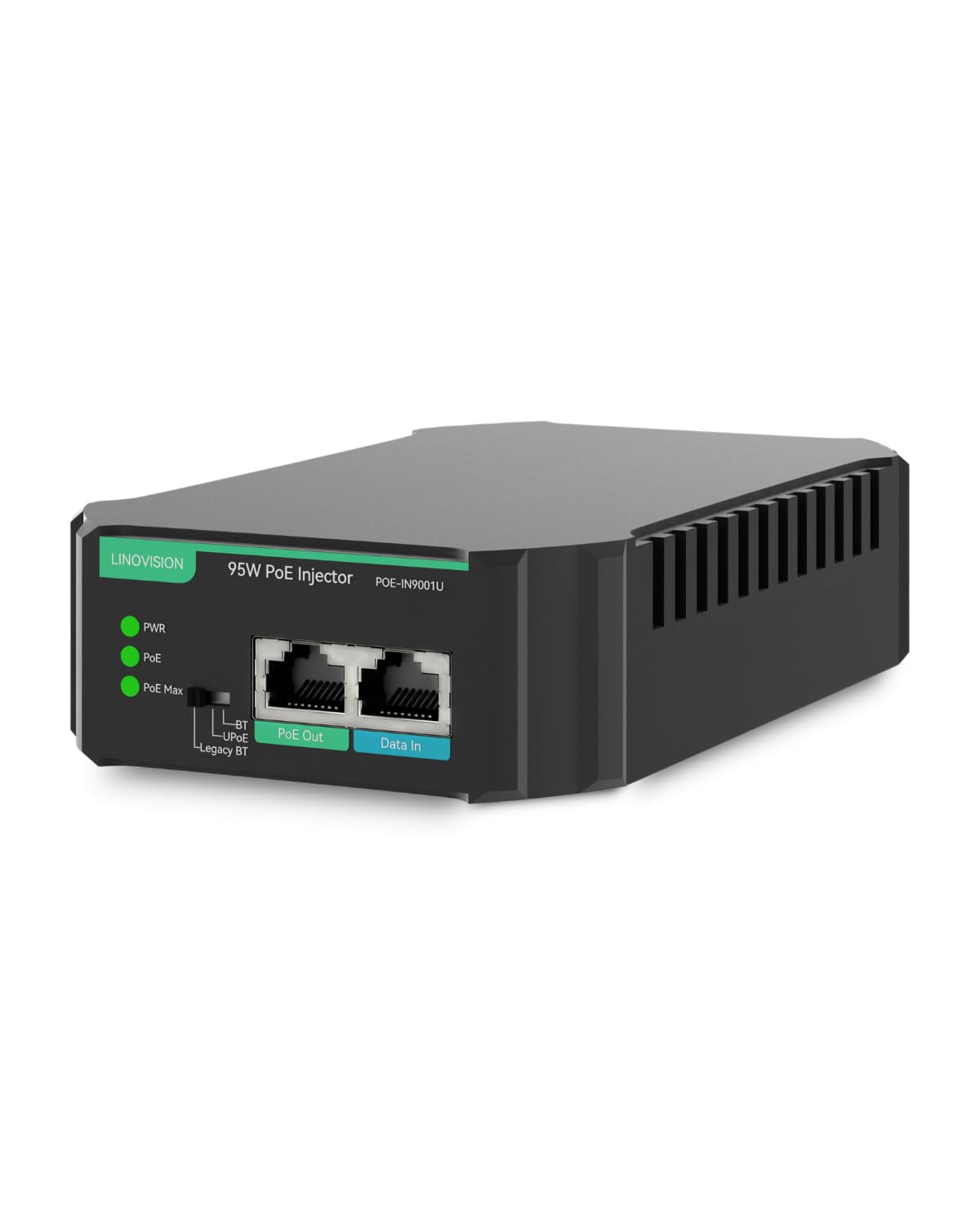LINOVISION Gigabit 90W 802.3bt PoE Injector, Compatible with Standard and Legacy Non-Standard PD Device, PoE++ Injector for High Power Consumption PTZ Camera, VoIP Phone