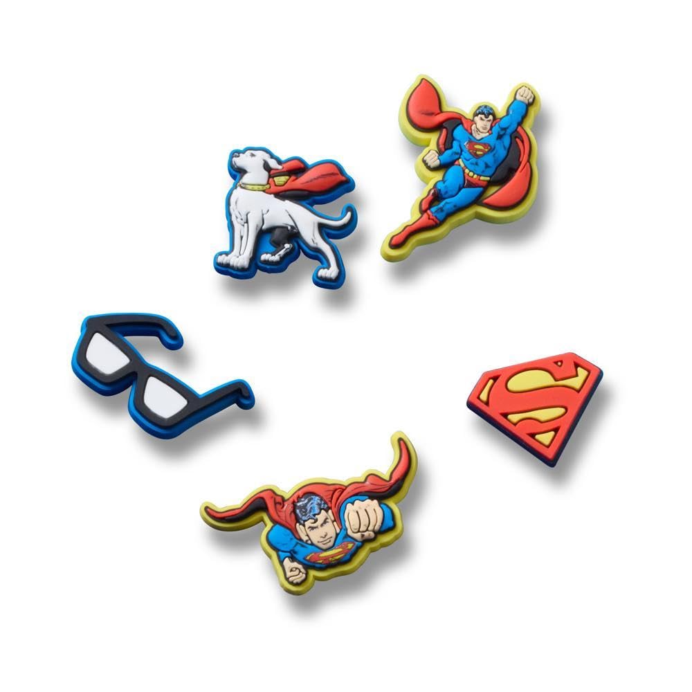 Crocs Superman-Schuhanhänger, Unisex, Einheitsgröße, mehrfarbig, 5 Stück, mehrfarbig, Einheitsgröße