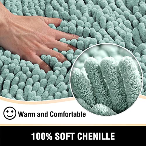 H.VERSAILTEX Chenille Microfiber Bathroom Rug Set #TOP10