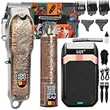 LQT Professional Hair Clippers for Men, Cordless Hair Trimmer & Beard Trimmer Set with Adjustable...