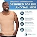 QORE LOGIQ Gynecomastia Compression Shirts for Men - Sleeveless Slimming Undershirts Tummy Control and Body Shaper Tank Top Beige 4XLT (Tall Fit)