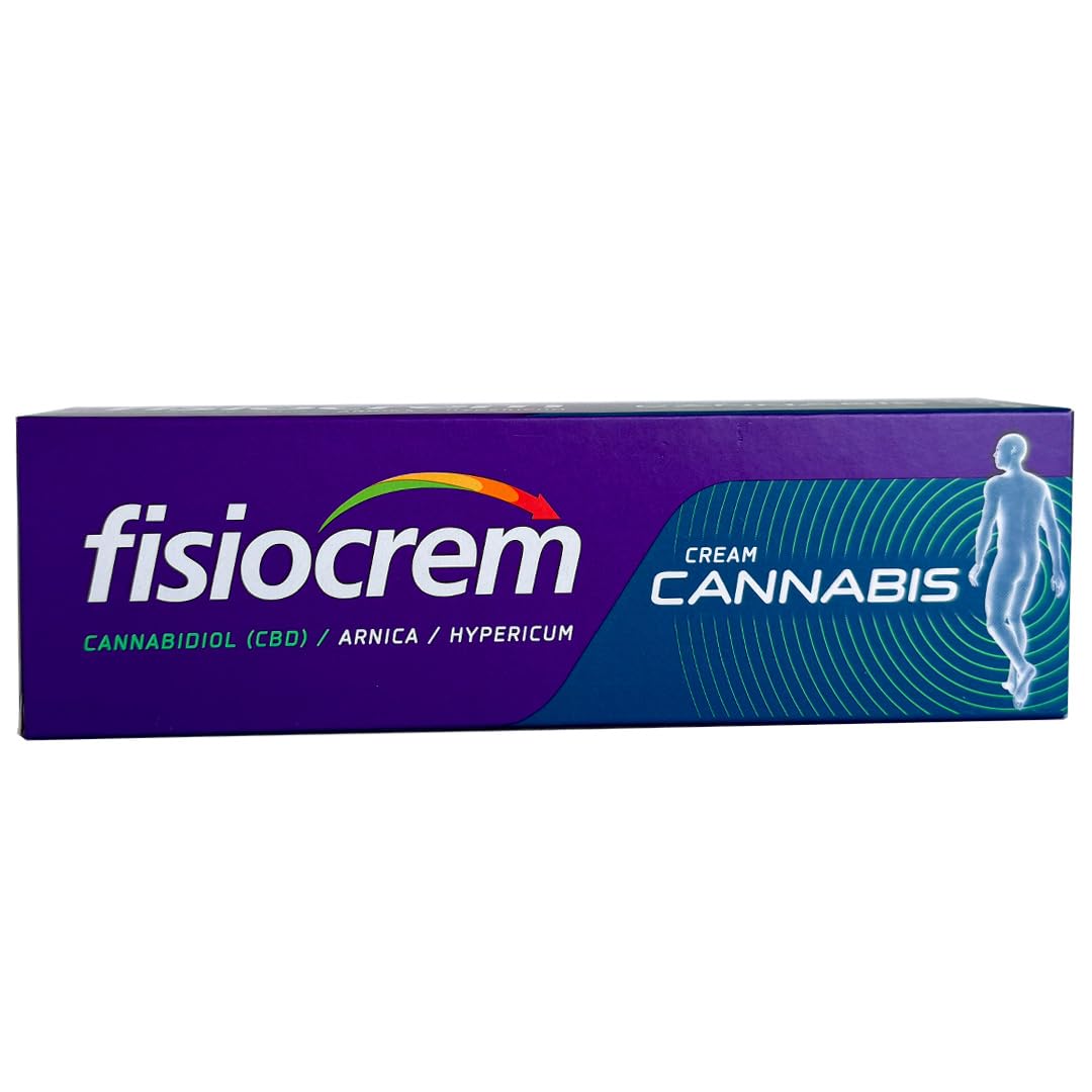 Fisiocrem Cannabis 60 ml | Crema Corporal con CBD, Árnica e Hipérico | Efecto Calor y Confort | Hidratación y Uso Diario