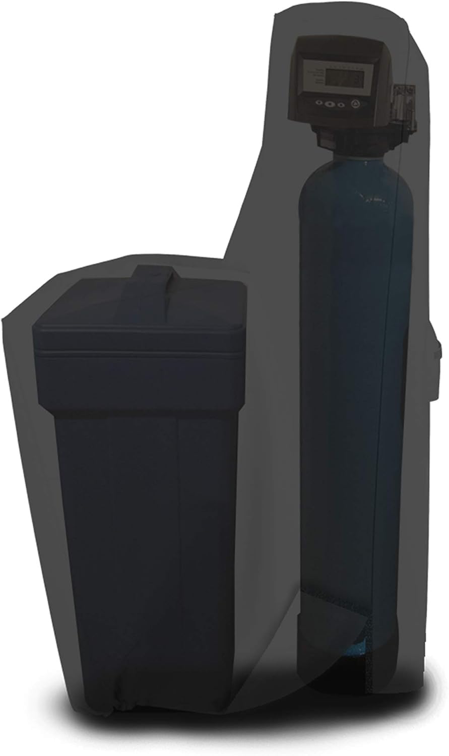 Covers & All Pokrowiec na zmiękczacz wody, 350 ml, wykonany z wodoodpornej, odpornej na promieniowanie UV i odpornej na rozdarcie tkaniny, z kieszeniami powietrznymi i dzielonym zamkiem błyskawicznym (162 cm wys. x 100 cm szer. x 40 cm gł. x gł., czarny)