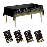【APPROPRIATE SIZES】：The disposable table cloth measures approx. 137 x 274 cm and the satin table runners are approx. 30 x 274 cm; large enough to cover rectangle desks and round tables, or cut into whatever shape you want for decorating.