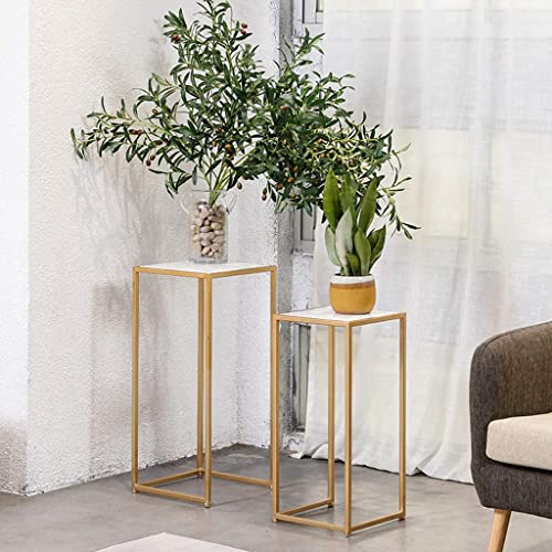 Support de Fleur en Marbre et Fer Doré YangRy 30x55cm