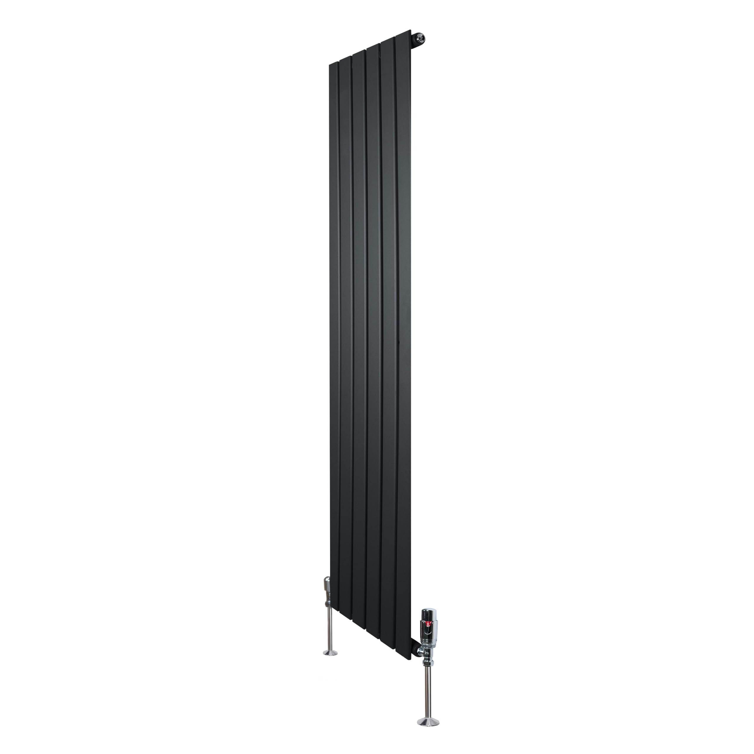 Monstershop Flat Single Column Radiator - 1600mm x 420mm - Black