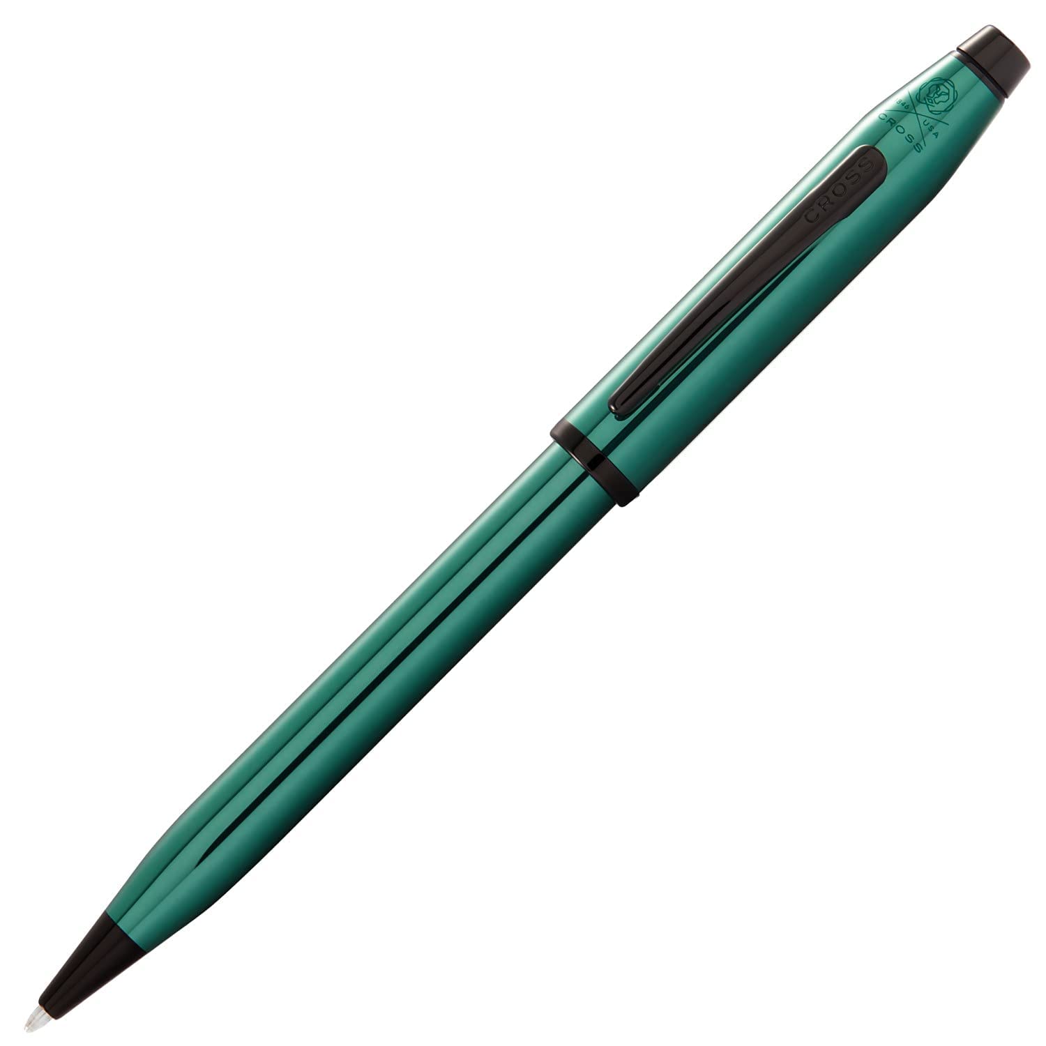 Cross Century II Kugelschreiber (Strichstäke M, Schreibfarbe: schwarz, inkl. Premium Geschenkbox) Transluzent Grünlack/Schwarz